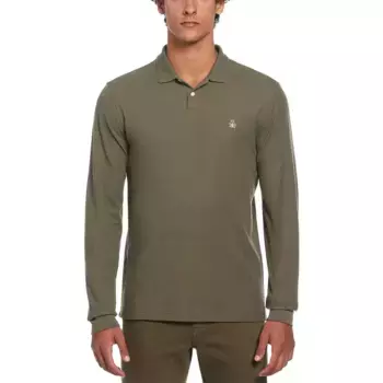 Поло Original Penguin Organic Pique Raised Ottoman, зеленый