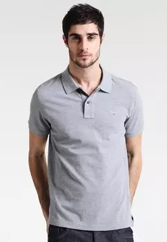Поло ORIGINAL RUGGER PLUS SIZE GANT, серый меланж