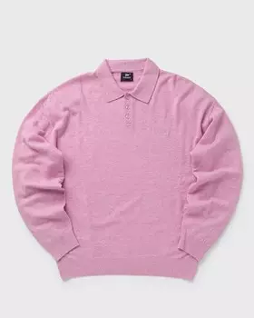 Поло Patta Patta Knitted Wool Longsleeve Polo Shirt, цвет very berry