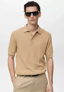 Поло PAULE Mango, бежевый