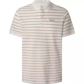 Поло Pepe Jeans Pepe Stripes, бежевый