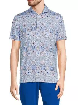 Поло Performance с принтом Medallion Tailorbyrd, синий