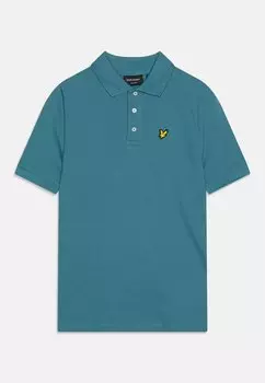 Поло PLAIN Lyle & Scott, синий