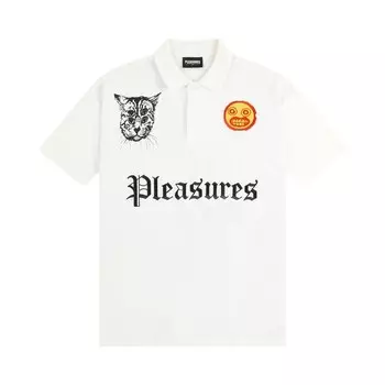 Поло Pleasures Wyatt 'White', белый