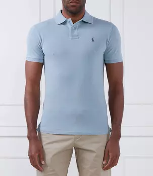 Поло POLO RALPH LAUREN Basic Mesh Slim Fit, синий