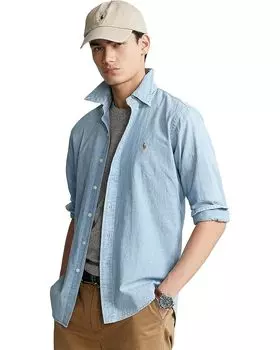 Поло Polo Ralph Lauren Chambray Sport Shirt, цвет Chambray