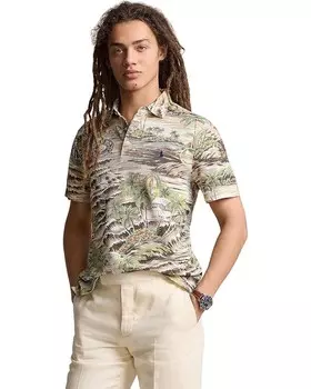 Поло Polo Ralph Lauren Classic Fit Beach-Print Mesh Polo Shirt, цвет Playa De Havana