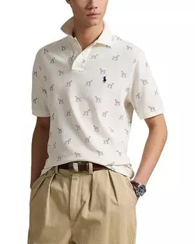 Поло Polo Ralph Lauren Classic Fit Dog-print Mesh Polo Shirt, цвет Nevis Standing Dog