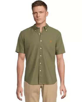 Поло Polo Ralph Lauren Classic Fit Garment-Dyed Oxford Shirt, цвет New Olive