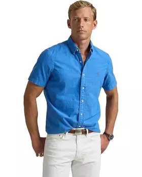 Поло Polo Ralph Lauren Classic Fit Garment-Dyed Oxford Shirt, цвет Blue Orbit