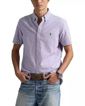 Поло Polo Ralph Lauren Classic Fit Gingham Oxford Shirt, цвет Aix Lavender Nevis
