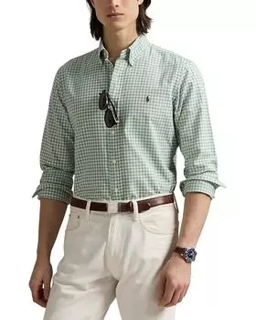 Поло Polo Ralph Lauren Classic Fit Gingham Oxford Shirt, цвет Lovat Nevis