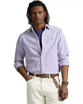 Поло Polo Ralph Lauren Classic Fit Gingham Oxford Shirt, цвет Aix Lavender Nevis