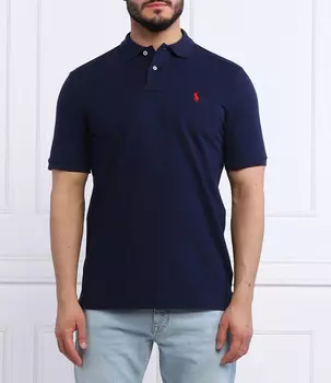 Поло POLO RALPH LAUREN Classic fit pique, темно-синий
