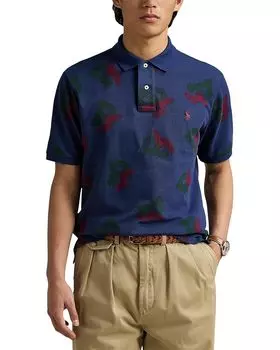 Поло Polo Ralph Lauren Classic Fit Polo-wing Mesh Polo Shirt, цвет Sketched P-wing Toss Classic Navy