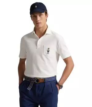 Поло Polo Ralph Lauren Classic Fit Polo Bear Mesh Polo Shirt, цвет White Hrtg Icons Bear
