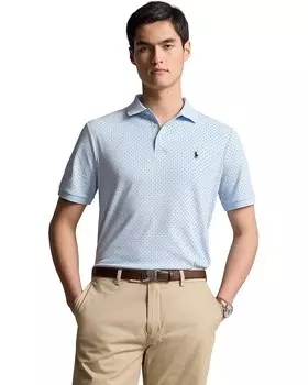Поло Polo Ralph Lauren Classic Fit Print Soft Cotton Polo Shirt, цвет Exce Dot/Office Blue Heather
