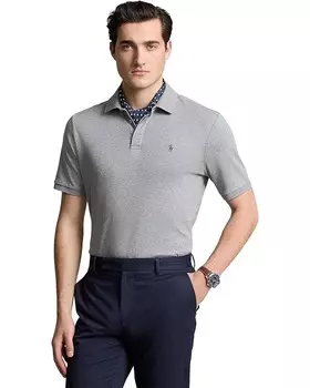 Поло Polo Ralph Lauren Classic Fit Soft Cotton Polo Shirt, цвет Steel Heather