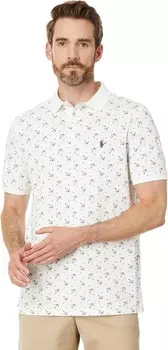 Поло Polo Ralph Lauren Classic Fit Stretch Mesh Polo Shirt, цвет White Ocean Anchors