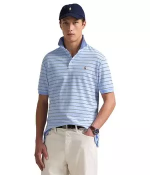 Поло Polo Ralph Lauren Classic Fit Striped Soft Cotton Polo, цвет Office Blue Multi