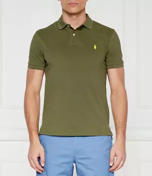 Поло POLO RALPH LAUREN Custom fit pique, цвет cachi