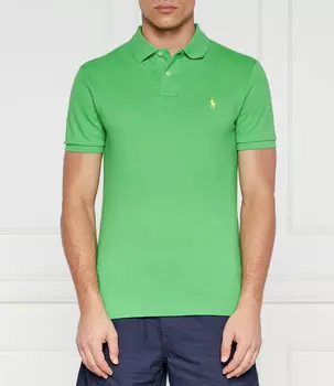 Поло POLO RALPH LAUREN Custom fit pique, зеленый