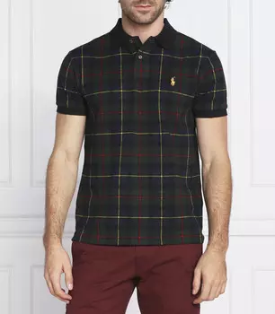 Поло POLO RALPH LAUREN custom fit, зеленый