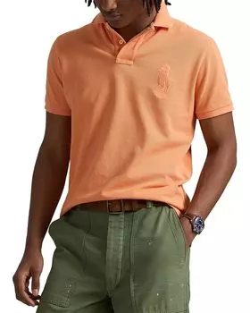 Поло Polo Ralph Lauren Custom Slim Fit Big Pony Mesh Polo Shirt, цвет Classic Peach
