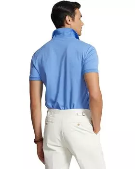 Поло Polo Ralph Lauren Custom Slim Fit Soft Cotton Polo, цвет Summer Blue