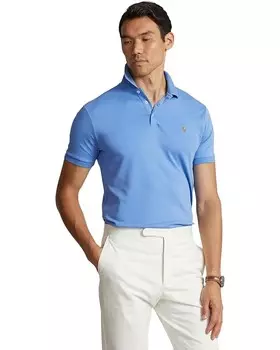 Поло Polo Ralph Lauren Custom Slim Fit Soft Cotton, цвет Summer Blue