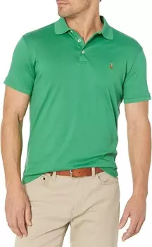 Поло Polo Ralph Lauren Custom Slim Fit Soft Cotton Polo, цвет Lifeboat Green