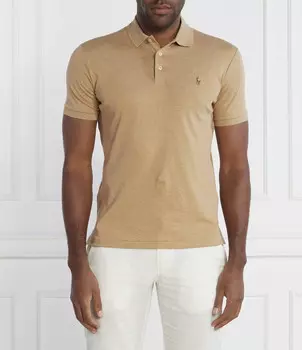Поло POLO RALPH LAUREN Custom slim fit, песочный