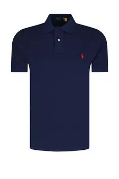Поло POLO RALPH LAUREN custom slim fit, темно-синий