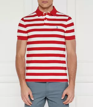 Поло POLO RALPH LAUREN Custom slim fit, красный