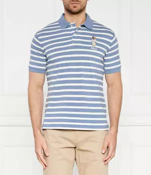 Поло POLO RALPH LAUREN Custom slim fit, синий
