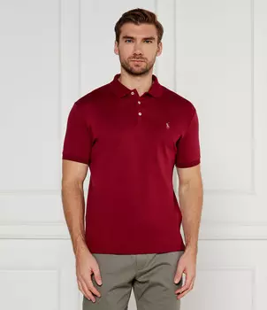 Поло POLO RALPH LAUREN Custom slim fit, бордо