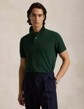 Поло POLO RALPH LAUREN Custom slim fit, цвет verde bottiglia