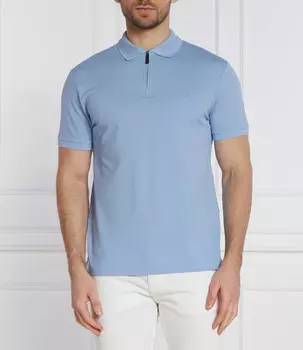 Поло POLO RALPH LAUREN Custom slim fit stretch mesh, небесно-голубой