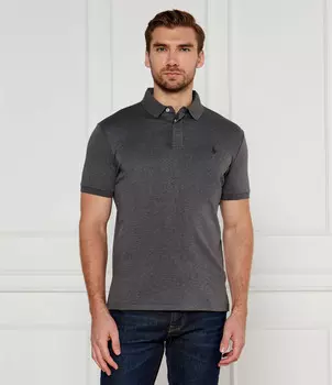 Поло POLO RALPH LAUREN Custom slim fit, цвет grafite