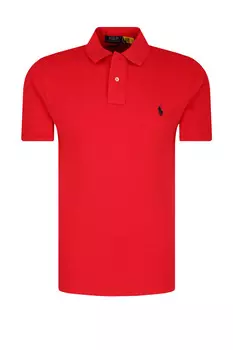 Поло POLO RALPH LAUREN custom slim fit, красный