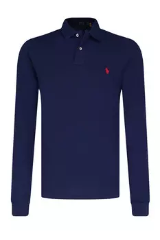 Поло POLO RALPH LAUREN custom slim fit, темно-синий