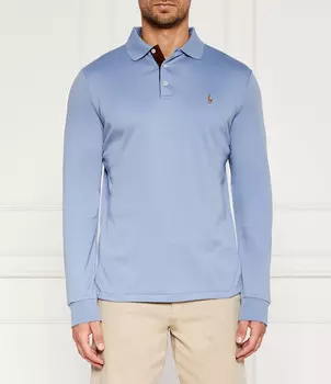 Поло POLO RALPH LAUREN Custom slim fit, синий
