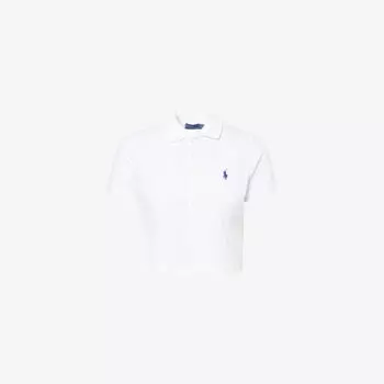 Поло Polo Ralph Lauren из эластичного хлопка с вышитым логотипом, белый
