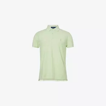 Поло Polo Ralph Lauren из хлопка-пике облегающего кроя, светло-зеленый