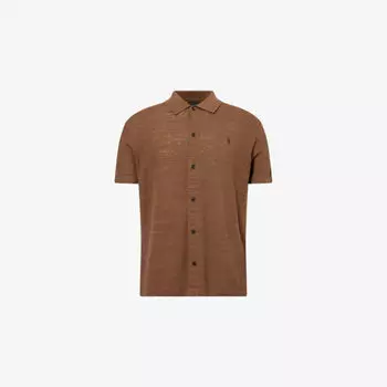 Поло Polo Ralph Lauren из хлопка с вышивкой, коричневый