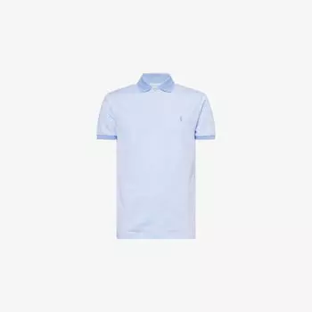 Поло Polo Ralph Lauren из хлопкового джерси приталенное, синий