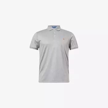Поло Polo Ralph Lauren из хлопкового джерси с вышивкой, серый