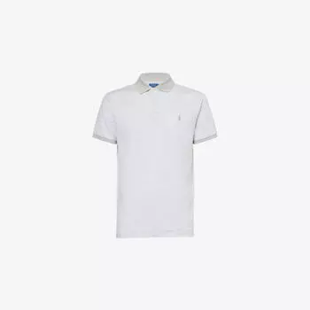 Поло Polo Ralph Lauren из хлопкового джерси приталенное, светло-серый