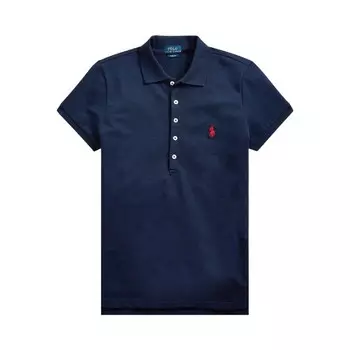 Поло Polo Ralph Lauren Julie Short-Sleeve Polo Shirt, цвет Newport Navy