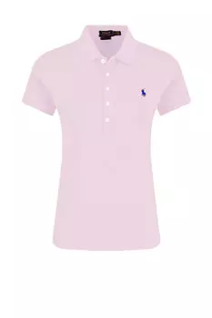 Поло POLO RALPH LAUREN julie slim fit pique, пудрово-розовый
